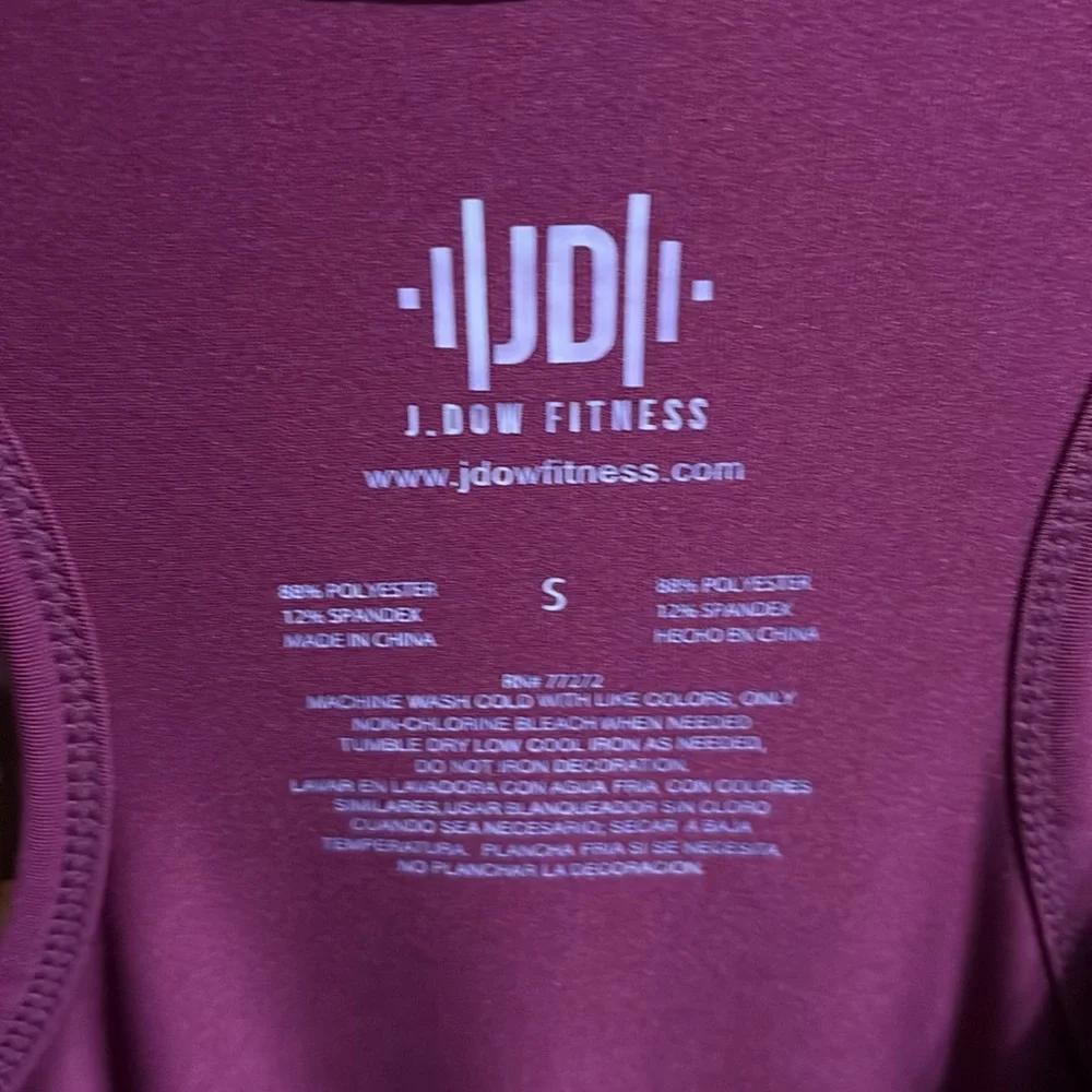 J. Dow Fitness Jumpsuit with Chest Support Cups and Side Pockets - Picture 2 of 5